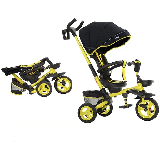 Велосипед трехколесный Tilly FLIP T-390/1 Желтый/1/ - фото 1