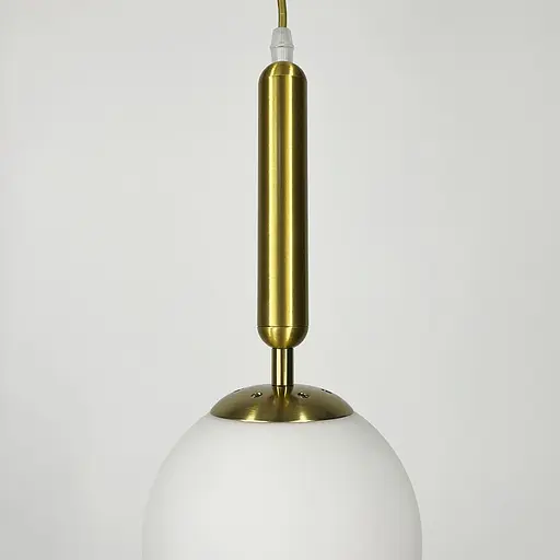 Підвісний світильник в латунному корпусі з білим плафоном | Арт. A91086/1 CP | Line F - фото 5