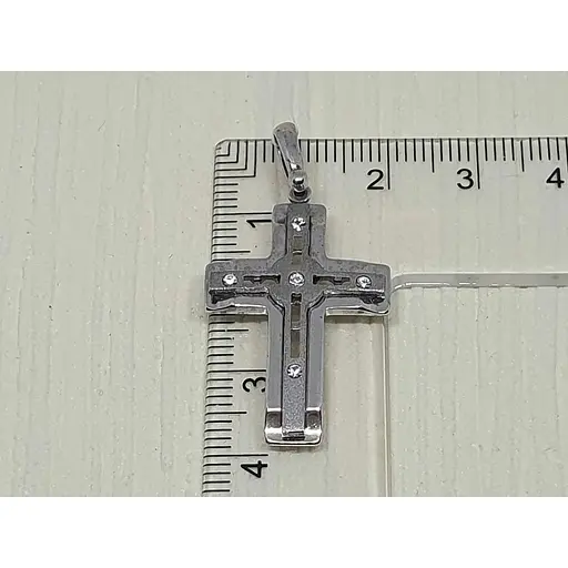 Срібний хрестик Qvaliz з фіанітом. 903SU50 - фото 2