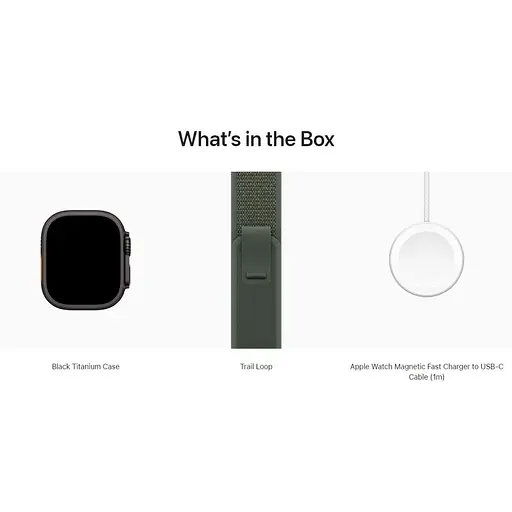 Смарт-часы Apple Watch Ultra 2 49 mm Black Titanium Case with Green Trail Loop M/L (MYTJ3+MYQ43) (114889) - фото 4