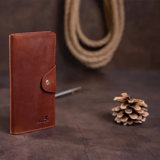 Мужской кожаный кошелек Shvigel 18х8.5х1 см acs0016048 - фото 5