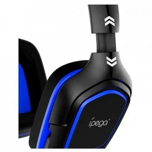 Дротова гарнітура iPega Gaming PG-R006B, 3.5mm, Noice Reduction, black-blue - фото 5