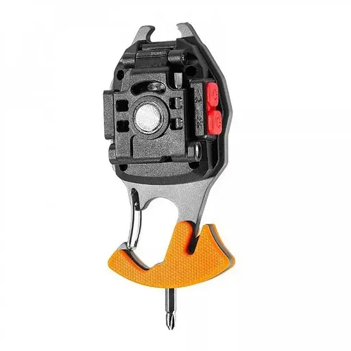 Многофункциональный мини фонарик брелок СОВ 5147 с зажигалкой стопорезом с карабином - фото 3