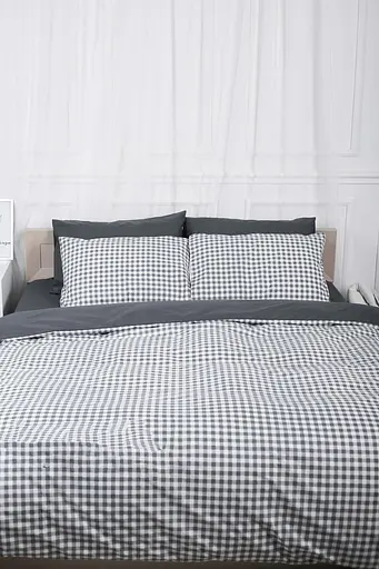 Комплект постільної білизни Moon&Star King Size 220x240 см наволочки 2х50х70 см Gray Square Ranforce Elite - фото 4