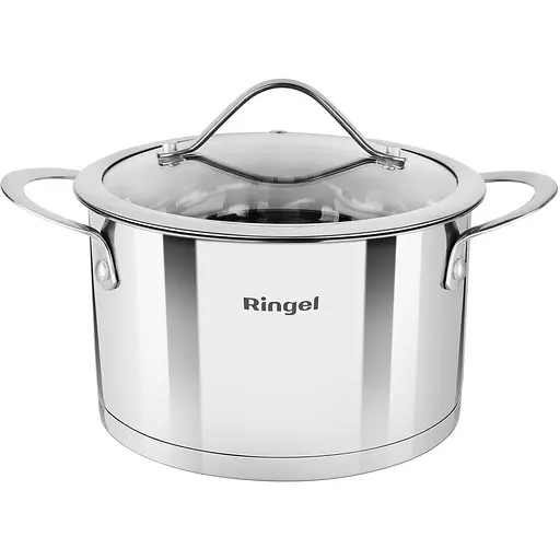Каструля Ringel FUSION 4.7 л 22 см з кришкою нержавіюча сталь (RG-2020-22)