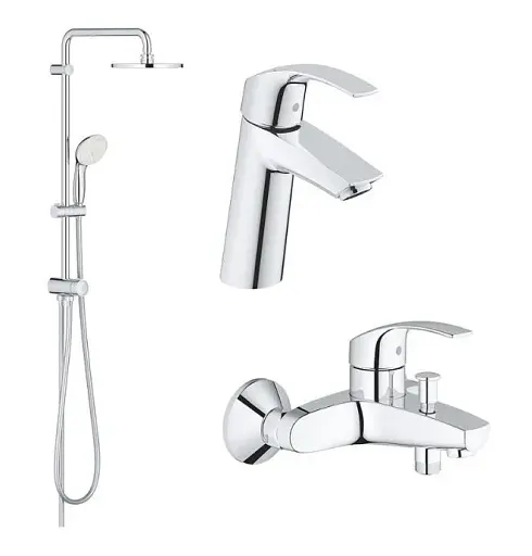 Набір змішувачів для ванної кімнати Grohe Eurosmart з душовою системою Tempesta 3в1 30412 - фото 1