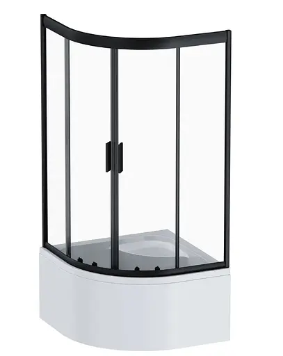 Душевая кабина AM.PM Gem Deep 1/4 Round W90UG-401A9090-BT - фото 1