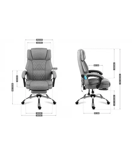 Крісло офісне Markadler Boss 6.0 Grey з масажем - фото 10