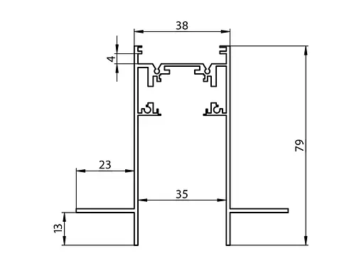 Рейлинг-шинопровод для магнитной трековой системы, для гипсокартона, 1 - фото 3