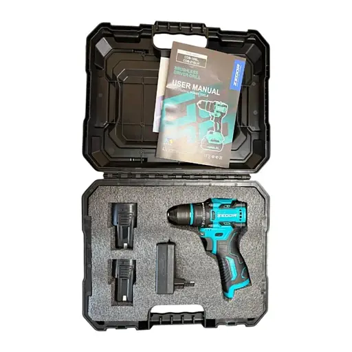 Шуруповерт аккумуляторный бесщеточный шуруповерт Zegor CDB-16BL/16В/45 Нм/две скорости/2 батареи 16 В 2 Ач/реверс/подсветка/кейс
 - фото 8