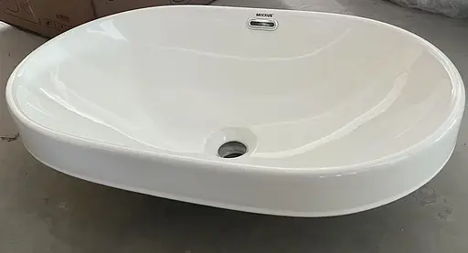 Умивальник врізний на стільницю Mixxus Premium Ellipse-1601 600x400x190 мм з переливом MP6569, Білий - фото 6