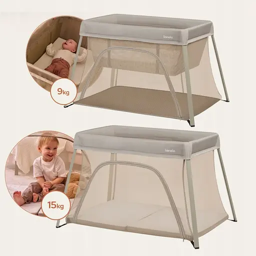 Манеж-кроватка 3 в 1 Lionelo Alice Beige Olive (LO-ALICE BEIGE OLIVE) - фото 3