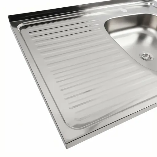 Кухонная мойка из нержавеющей стали Platinum 8060 R (0,4/120 мм), Нержавеющая сталь - фото 4