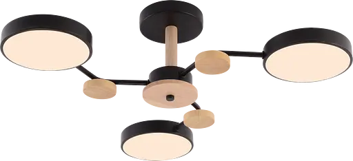 Потолочный светильник XI3310-3 Чорний+Дерево - фото 3