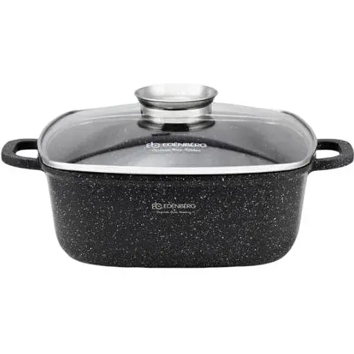 Кастрюля Edenberg EB-8120 с гранитным покрытием и крышкой 6.8 л 28 см - фото 1