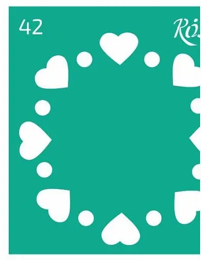 Трафарет багаторазовий самоклеючий 9×10см №42 Rosa Talent