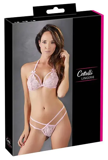 Комплект білизни Cottelli Lace Set S рожевий - фото 6