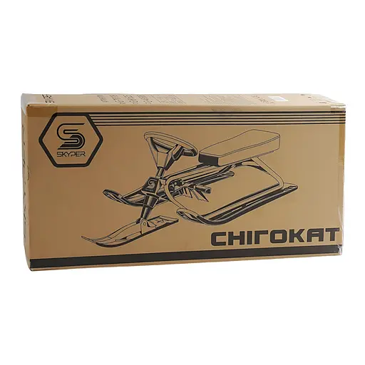 Снегокат для детей Skyper S-43508 — стальная рама, рулевое управление, мягкое сиденье - фото 2