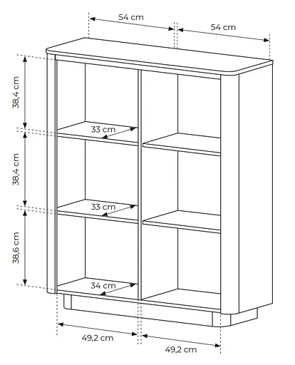 Комод высокий Perfect Home Торро / Torro 2D/113 2-дверный Дуб кремона/черный (PFH-091414) - фото 4