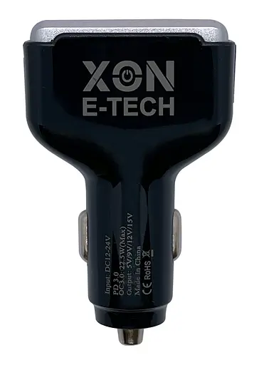 Автомобильное зарядное устройство XON MaxCharge Type-C 82.5W (2 x Type-C PD30 + Type-A 15V/1.5A) Black (CM1A2C82WB 3500) - фото 5