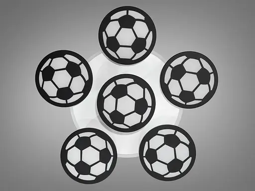 Светодиодная люстра футбольная тема, 105W, черного цвета - фото 4