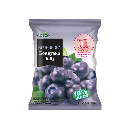 Желе конняку Cozzo Malang Jelly Blueberry зі смаком чорниці 160 г
