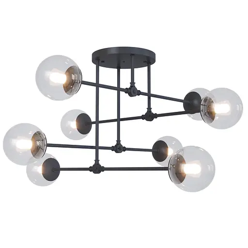 Люстра Alberto, PikArt арт. 26240 Черный Прозрачный - фото 1