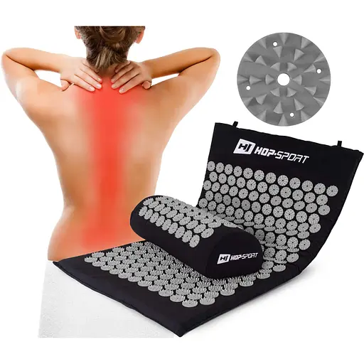 Подушка для акупунктуры Hop-Sport HS-C037AP (Аппликатор Кузнецова) черно-серая - фото 3