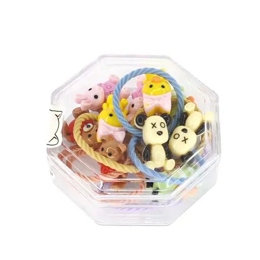 Детские резинки для волос Веселые животные La-beauty 0108-308 в коробочке мини - фото 5