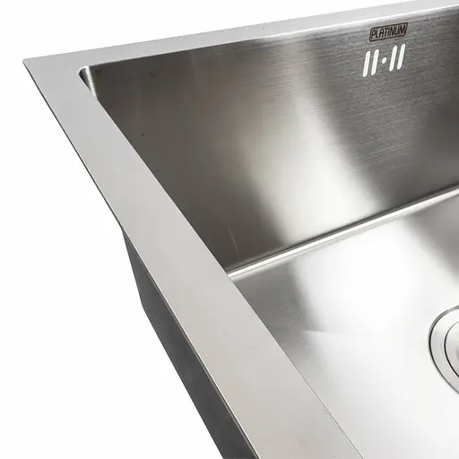 Кухонна мийка нержавійка СМ 54x44 Platinum Handmade (монтаж під стільницю), Нержавіюча сталь - фото 8