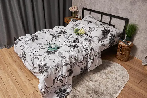 Комплект постельного белья Moon&Star Бязь Gold Люкс Gray Denim полуторный евро 160х220 наволочки 2х50х70 - фото 8