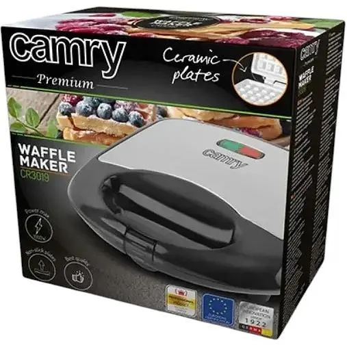 Вафельниця бутербродниця Camry CR 3019 700Вт ceramic - фото 4