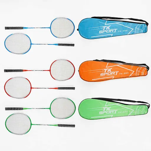 Набір для бадмінтону TK Sport, 2 ракетки з металевим каркасом, у чохлі C63429 (В асортименті) - фото 2