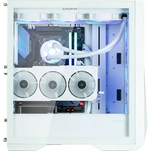 Корпус Zalman Z9 Iceberg MS, White, Mid Tower, без БЖ, для E-ATX / ATX / Micro ATX / Mini ITX, 1xType-C / 2xUSB 3.0 / 2xUSB 2.0, макс. CPU - 185 мм / VGA - 390 мм, 4x140 мм ARGB, бічна панель із загартованого скла - фото 4