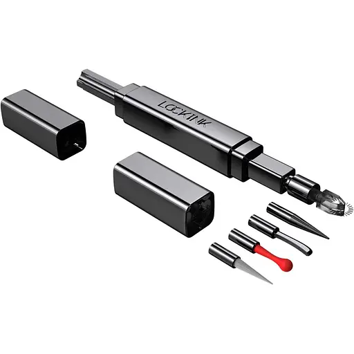 Эксклюзивный тиклер Lockink 5-head Flirting Tickler - Grey с пятью насадками