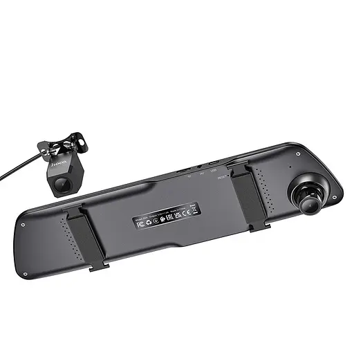 Відеореєстратор Hoco DV4 Dual channel з екраном 4.5-дюйми і камерою заднього виду Iron gray - фото 2