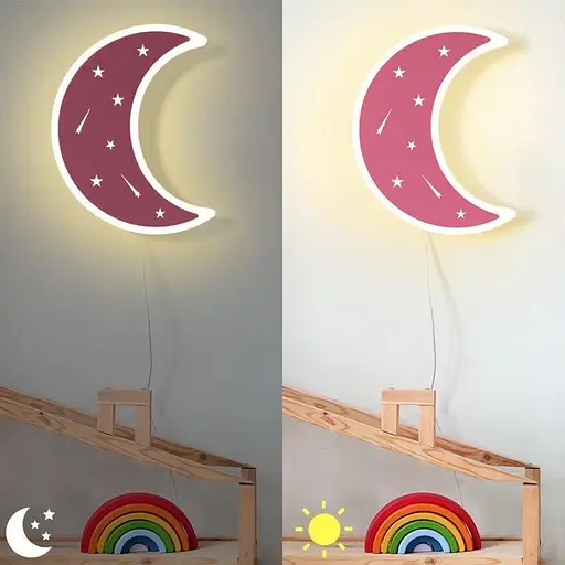 Светодиодный настенный светильник для детской с вилкой теплый белый - фото 4