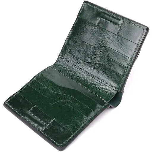 Кошелек в два сложения из натуральной гладкой кожи Grande Pelle 9.5х10х2 см acs0029665 - фото 7