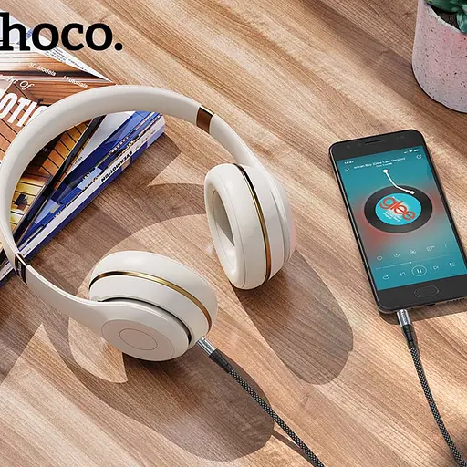 Аудіо кабель Aux Hoco UPA26 Fresh (1m) Black - фото 7