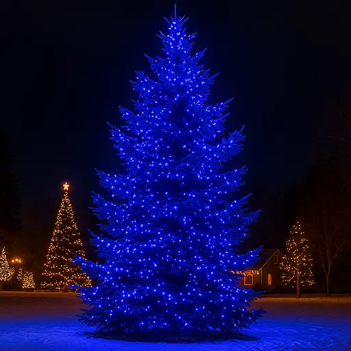 Новорічна гірлянда вулична Різдвяна фея GarlandoPro 50 м 500 LED білий провід Синій CF500L50MWBL