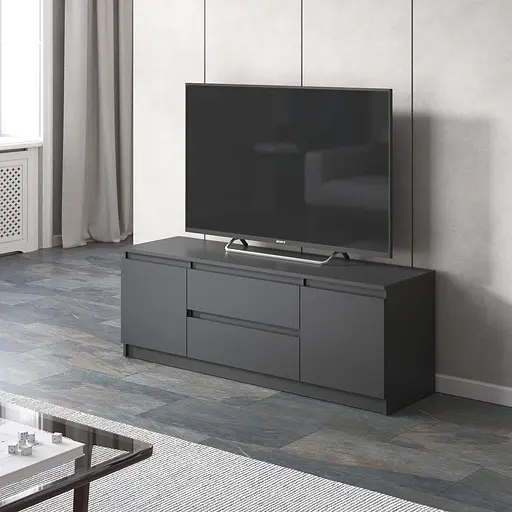 Тумба під телевізор Vays, для вітальні, сучасна, 2 висувних ящика та дві двері, без ручок R-28 - фото 4