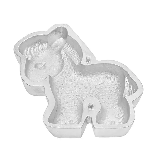 Форма алюмінієва "Віслючок" для випікання святкового цільного кексу 15.5х15.5х5.5 см, Ласунка Золотистий 85017 - фото 5