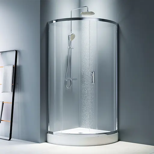 Душевая кабина Am.Pm Like 90x90 см стекло прозрачное без поддона хром матовый W83UG-315-090MT, Универсальная, прозрачная, хром матовый - фото 3