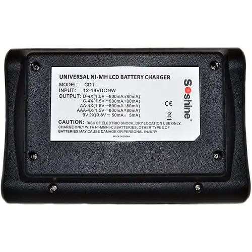 Зарядний пристрій — станція для батарейок Soshine LCD Universal Charger CD-1 - фото 8