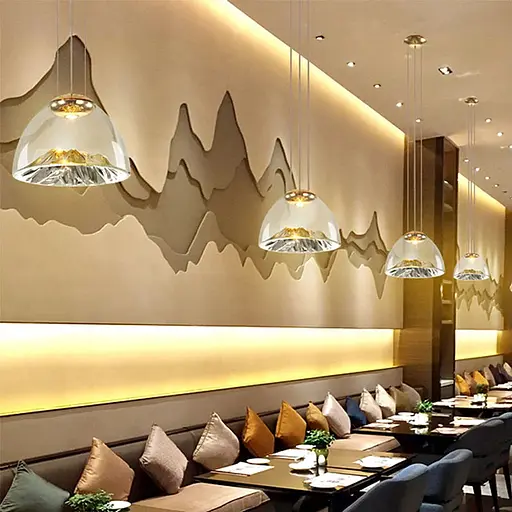 Светодиодный подвесной светильник с эмитацией золотых гор Ст. MJ 199-400 | Line F - фото 12