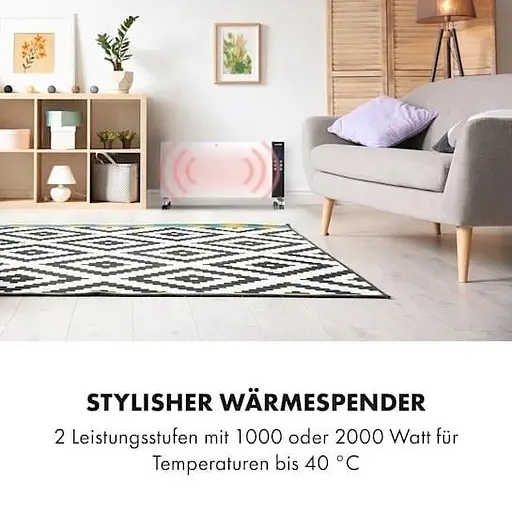 Конвекционный обогреватель Klarstein Lindholm 40 м 2 (10035362) - фото 7