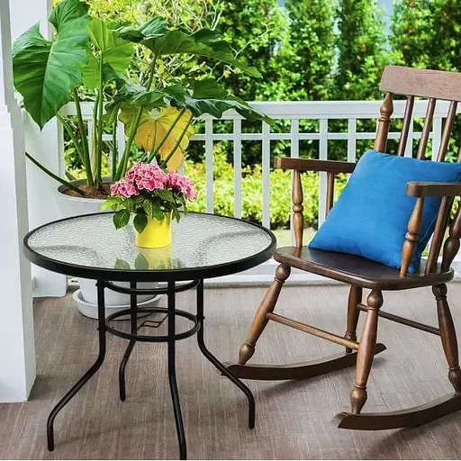 Садовий стіл Costway Acapulco з місцем для парасолі - фото 5