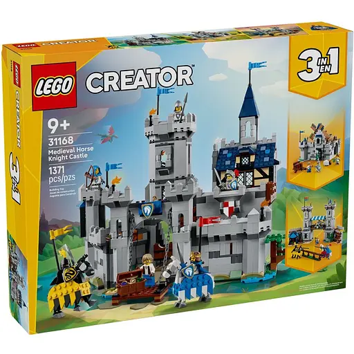 Конструктор LEGO Creator Середньовічний замок із лицарем на коні 1371 деталь (31168)