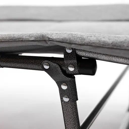 Шезлонг-ліжко Yiwu розкладне регульоване 190х60 см для дачі кемпінгу сірий SJ-0125-190 - фото 7