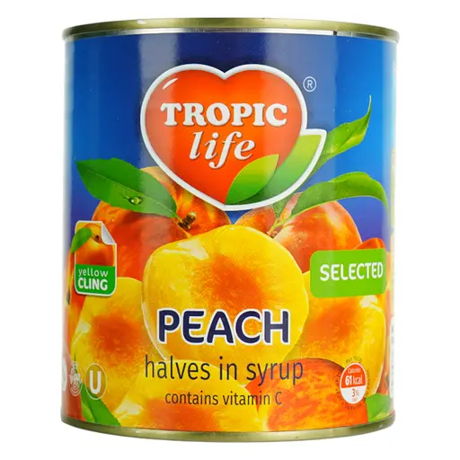Персики половинками в сиропе Tropic Life 790 г